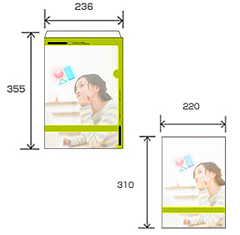 封筒型クリアホルダーイメージ