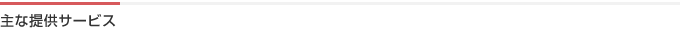 主な提供サービス